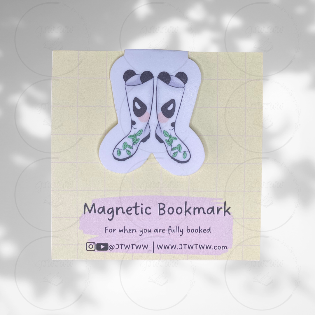 Panda Wellie Boot Magnetic Bookmark